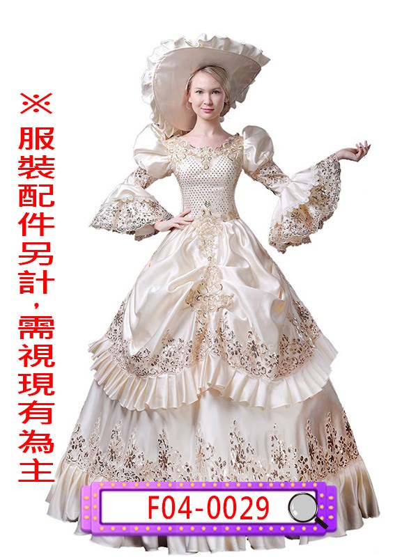 F04-0029.香檳金蔥宮廷.宮廷.王子.公主.歐洲.金色