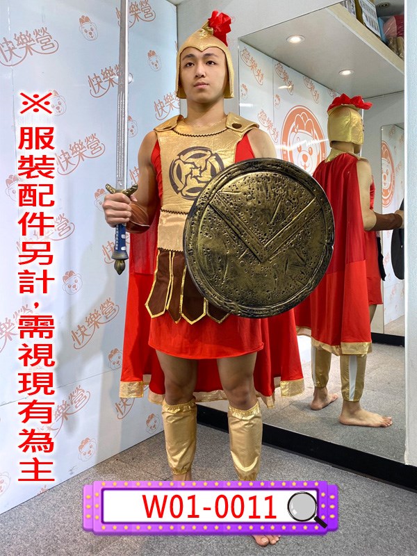 W01-0011 中古戰式.羅馬.戰爭.中世紀.白色.白袍.桂冠.戰士.平民.雅典.
