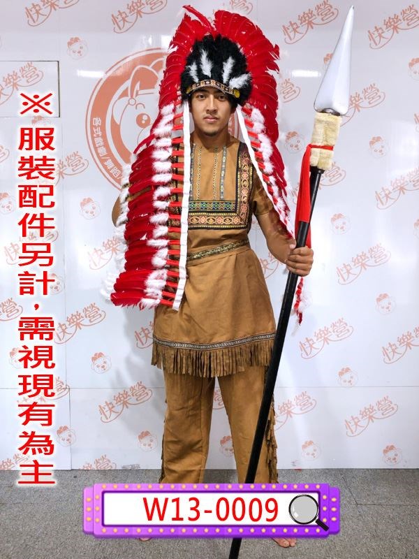 W13-0009男印地安.印地安. 酋長.羽毛頭飾.美國原住民.印第安.瑪雅人.