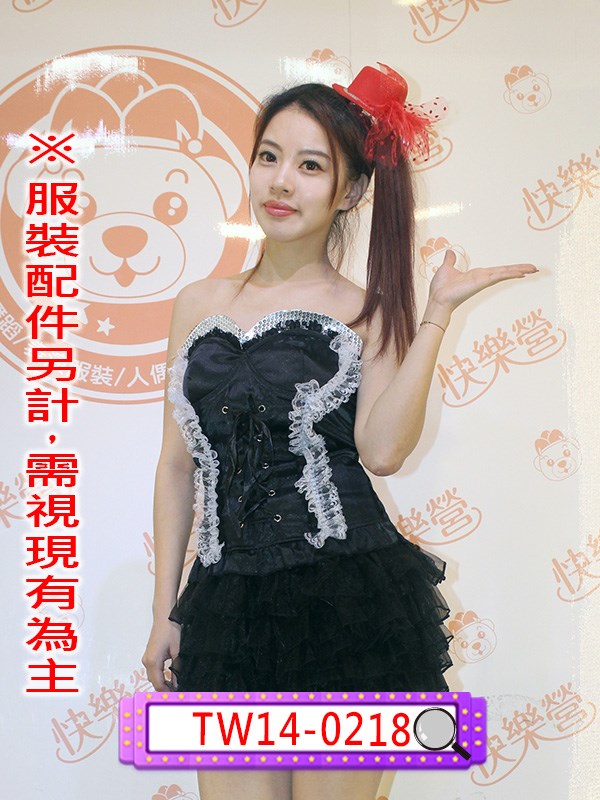 TW14-0218.銀邊黑底馬甲.舞台表演服.春酒.尾牙.年會