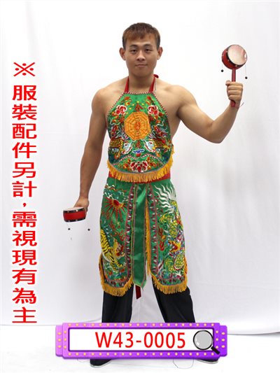 綠綉花乩童肚兜