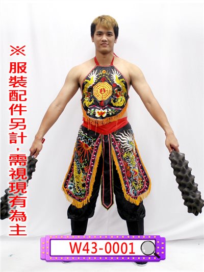 黑綉花乩童肚兜